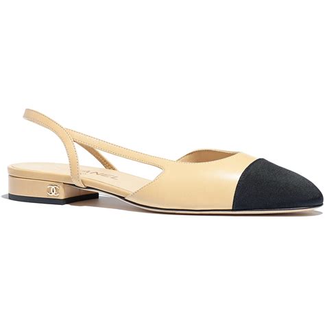 slingbacks chanel beige|Chanel slingbacks flats.